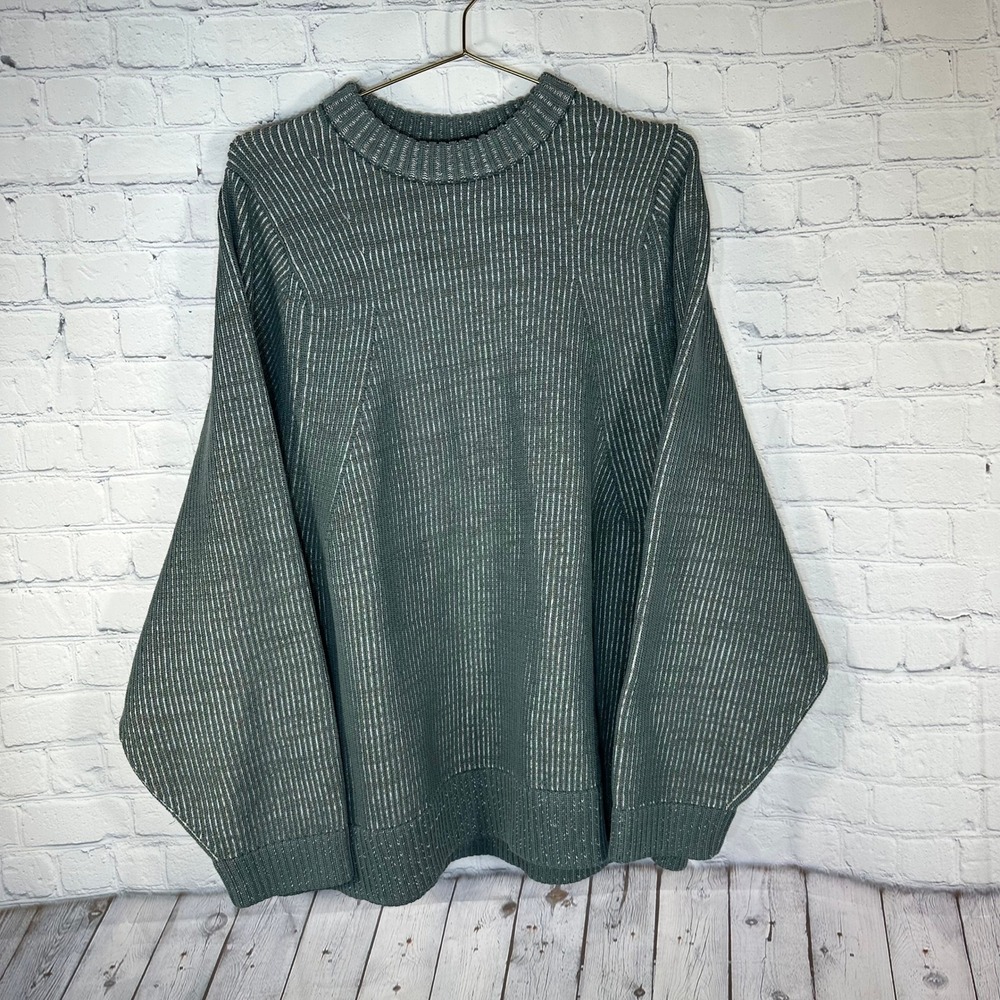 Lululemon Alpine Air Crewneck Sweater XL Grey White Textured Knit LW3GRIS